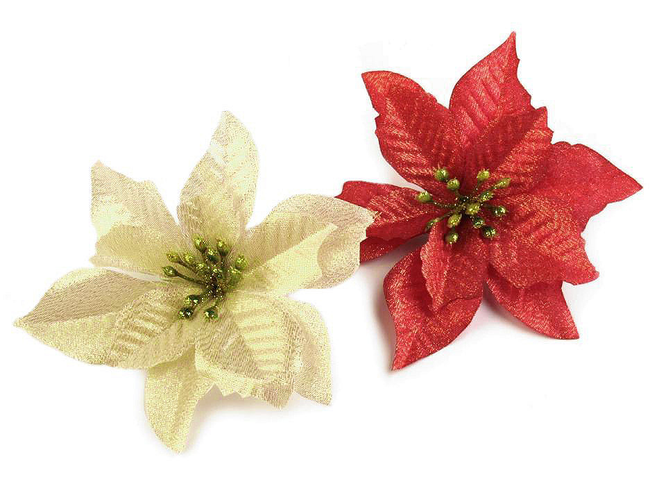 Vianočná hviezda Ø14 cm s lurexom