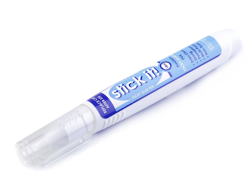 Lepidlo v tužke na papier, kartón, stuhy, textil 18 ml