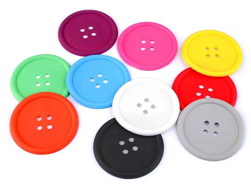 Silikonová podložka knoflík Ø9 cm, malé, 4 zelená sv.