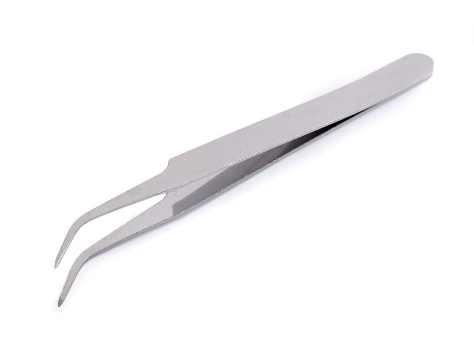 Kovová pinzeta dĺžka 11,5 cm zahnutá
