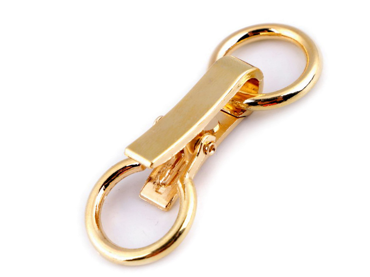 Decorative clasp 21x60 mm, yellow gold, 10 pairs