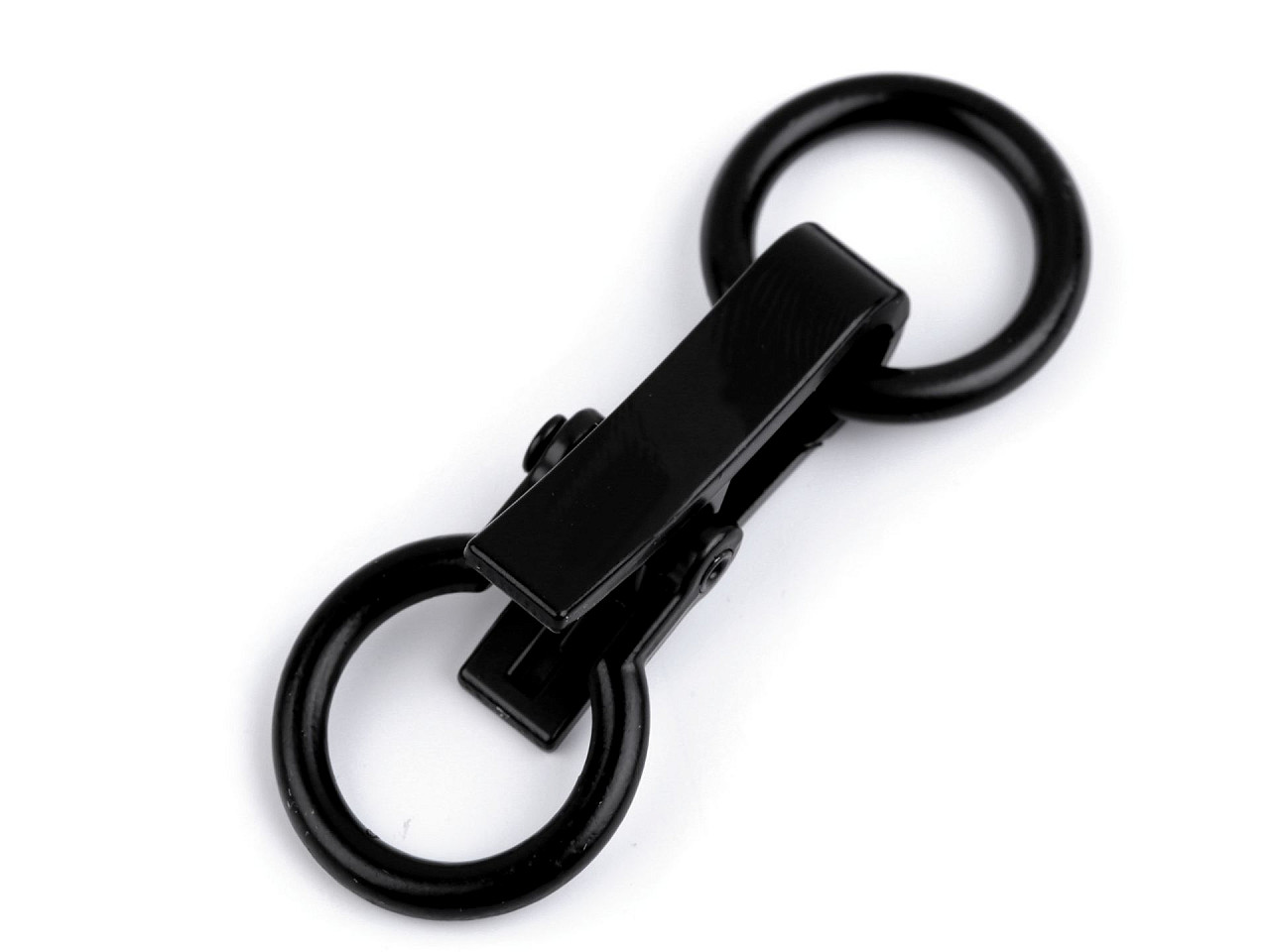 Decorative clasp 21x60 mm, black lacquer, 10 pairs