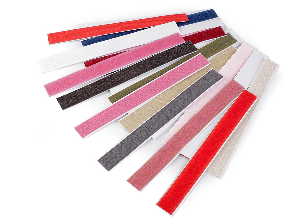 Suchý zips háčik + plyš  samolepiaci strihaný šírka 20 mm