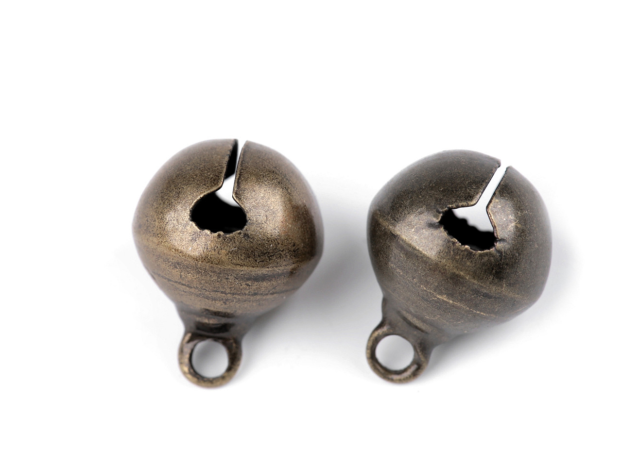 Rolničky mosazné Ø12 mm, malé, 2 staroměděná