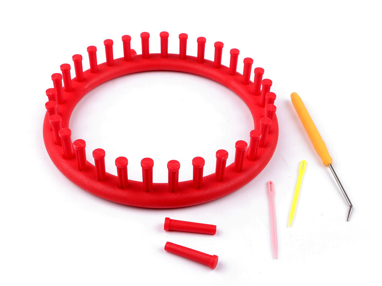 Plastový rámik na pletenie tunelov, šálov, čiapok v priemere 19 cm