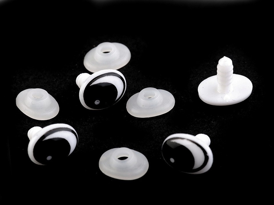 Oči s poistkou 11x15 mm