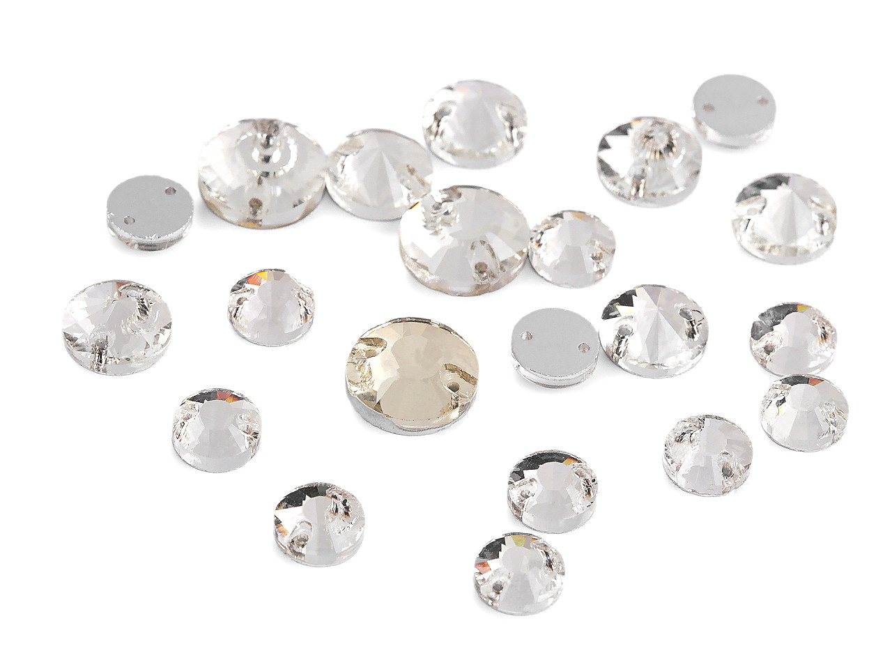 Brúsené kamienky guľaté našívacie mix