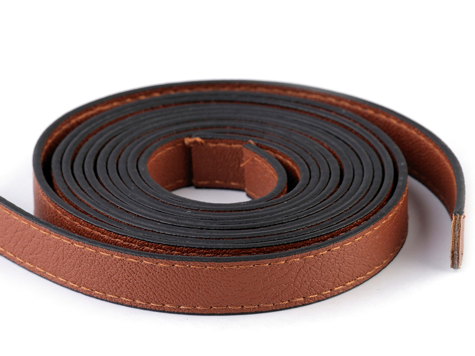 Ucha na tašky prošitá - polotovar, malé, 1 hnědá koňak