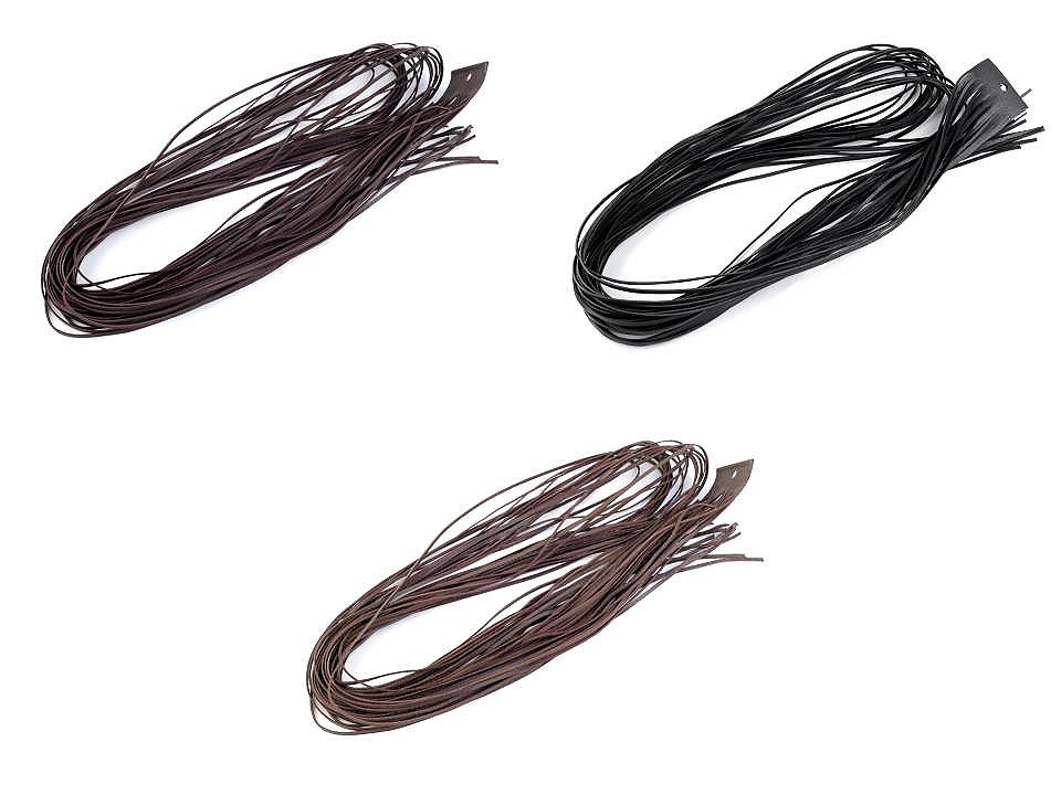 Kožený řemínek šíře 2 mm, 120 cm, velké, 2 (1) černá