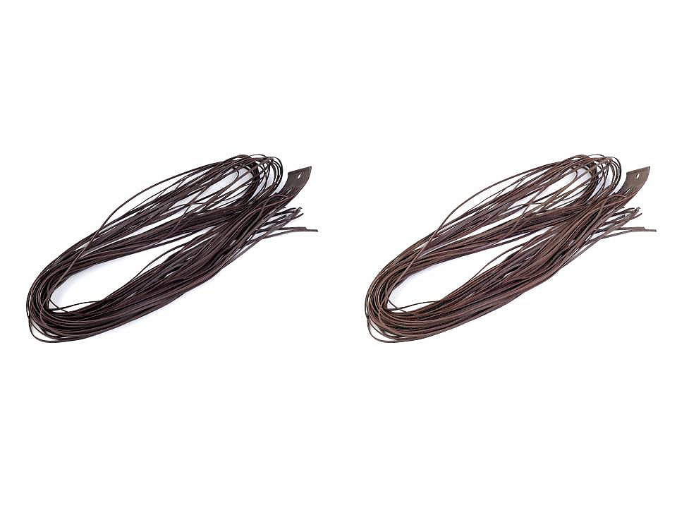 Kožený řemínek šíře 2 mm, 120 cm, velké, 3 (12) hnědá