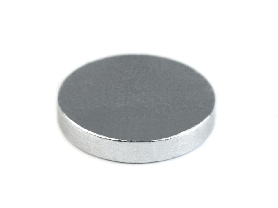 Magnet Ø10 mm, nickel, 60 pcs