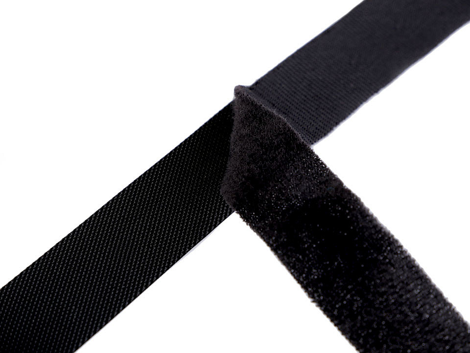 Nízkoprofilový suchý zips háčik + plyš šírka 20 mm jemný
