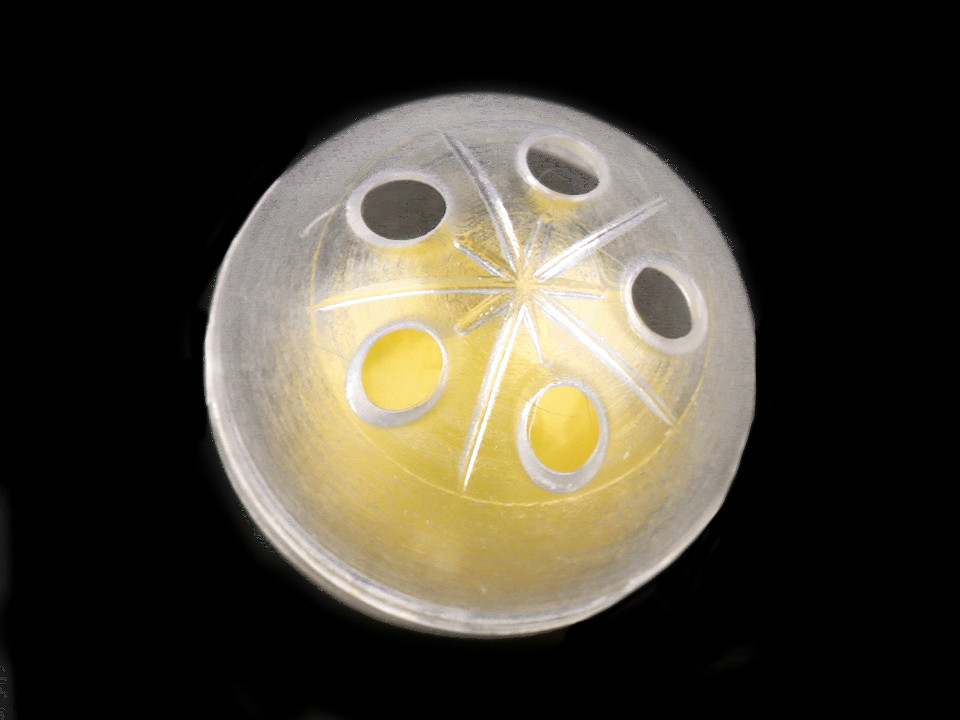 Rasselball Ø2,4 cm, transparent, 50 Stk.