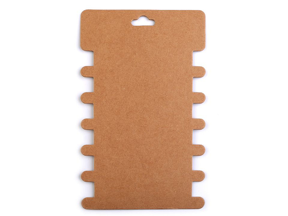 Papierová karta natural 8,6x14,4 cm s výrezmi