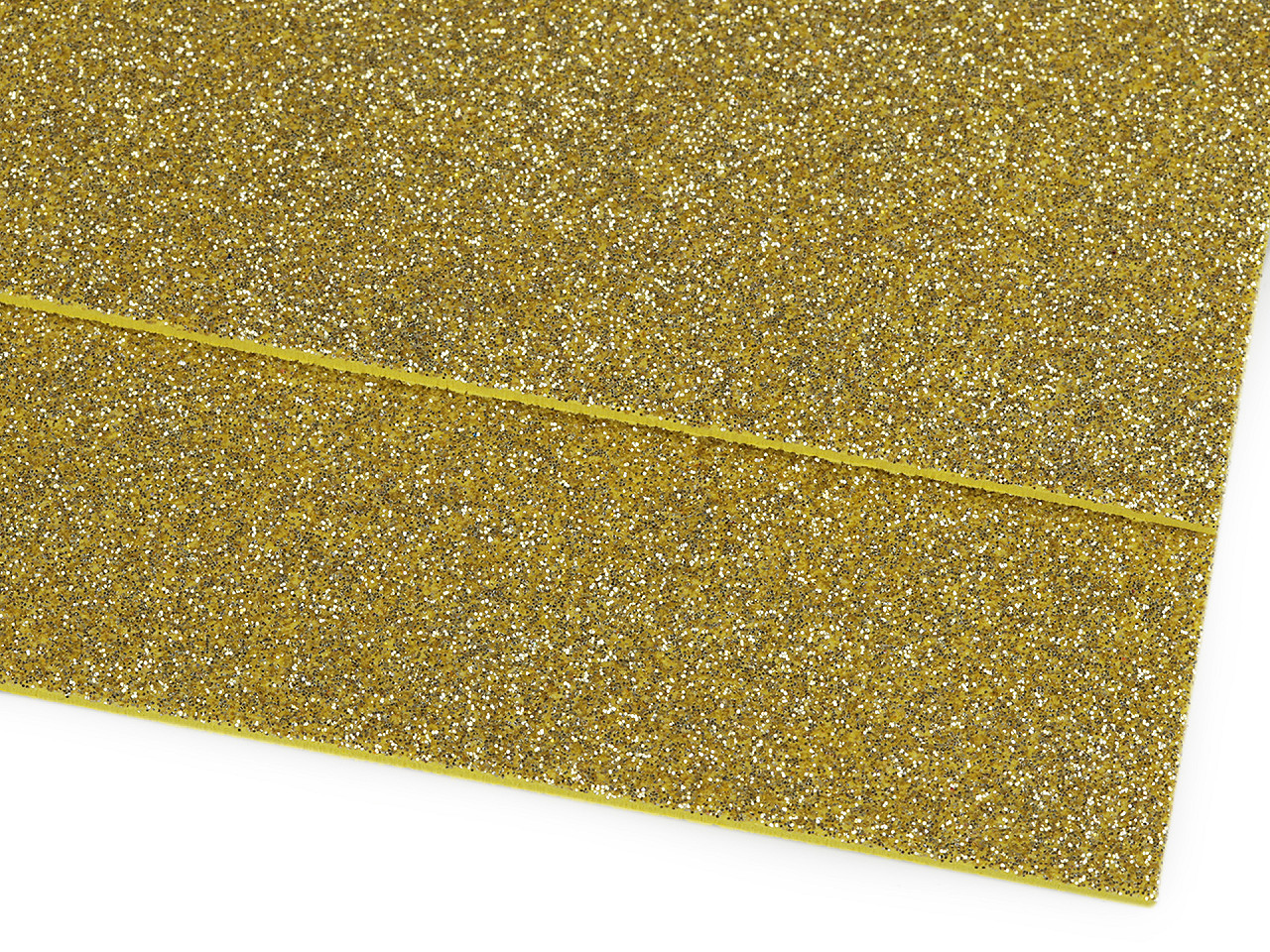 Pěnová guma Moosgummi s glitry 20x30 cm, malé, 11 zelená vánoční