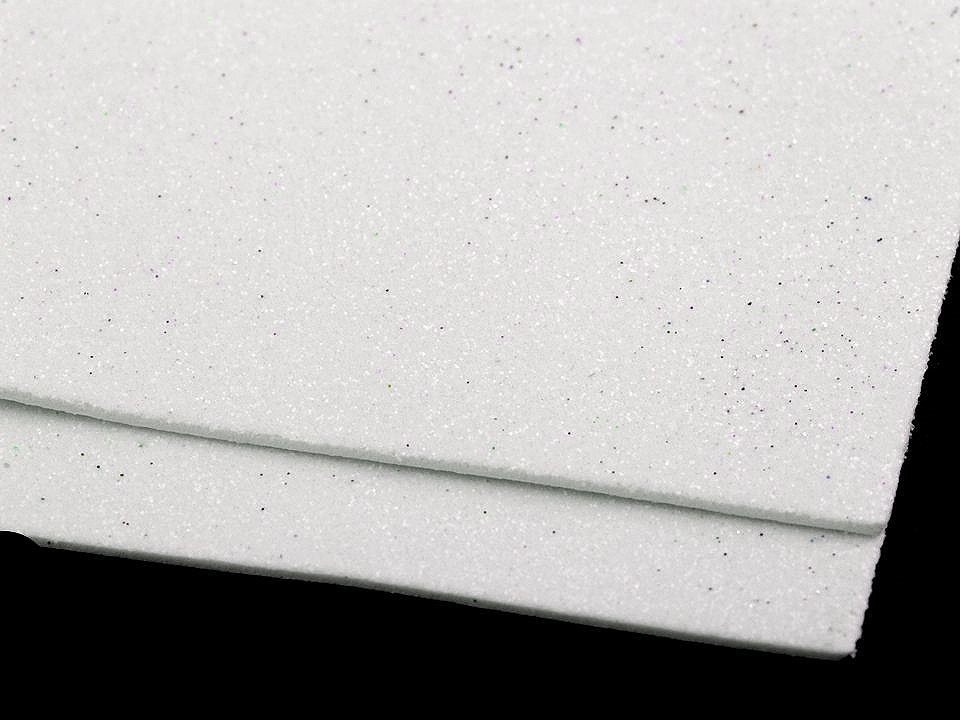 Penová guma Moosgummi s glitrami 20x30 cm