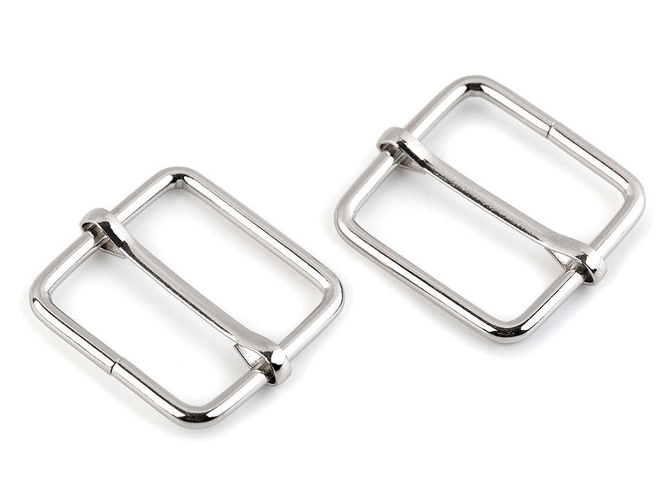 Posunovač na popruhy šíře 26 mm čtvercový, malé, 2 staromosaz