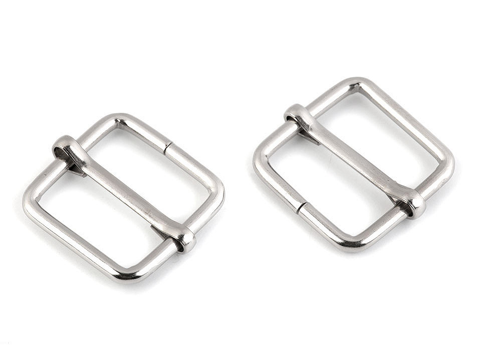 Posunovač na popruhy šíře 20 mm čtvercový, malé, 2 zlatá sv.