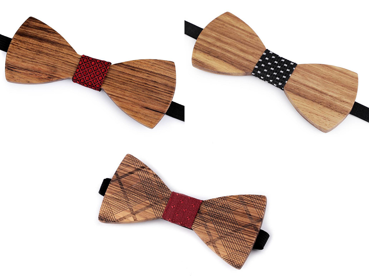 Dřevěný motýlek, velké, 21 hnědá přírodní modrá tmavá