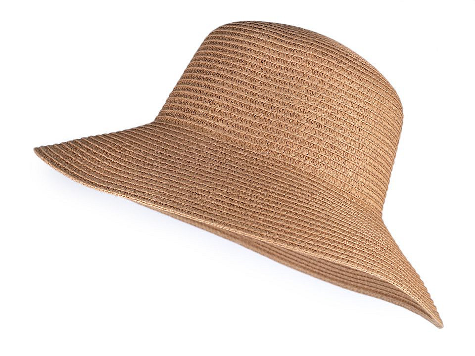 Pălărie de vară pentru femei / pălărie de paie pentru decorare, paie naturale, 1 buc