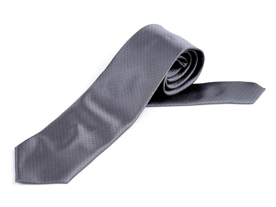 Satin-Krawatte, grau, 1 Stück