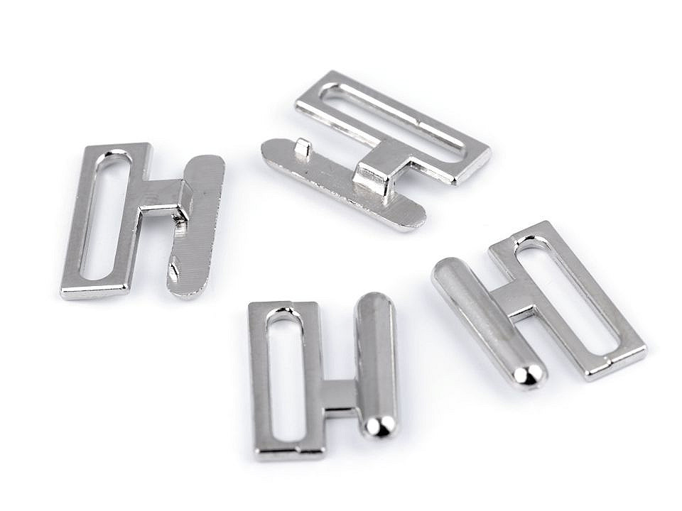 Plavkové zapínání šíře 14 mm kovové, malé, 1 nikl