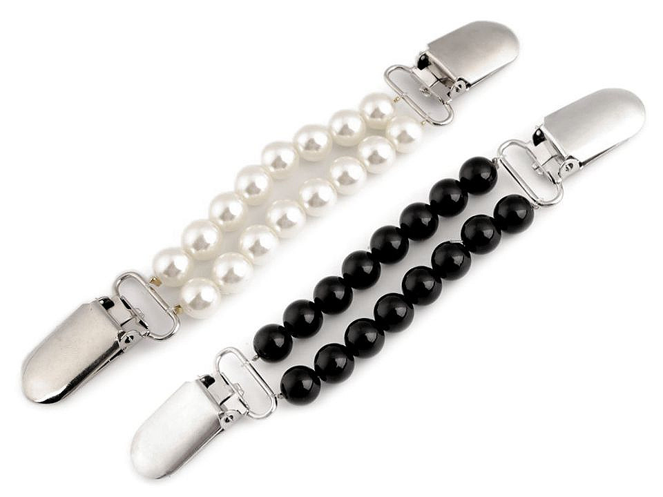 Spona dragoun / zapínání s perlami, malé, 1 perlová