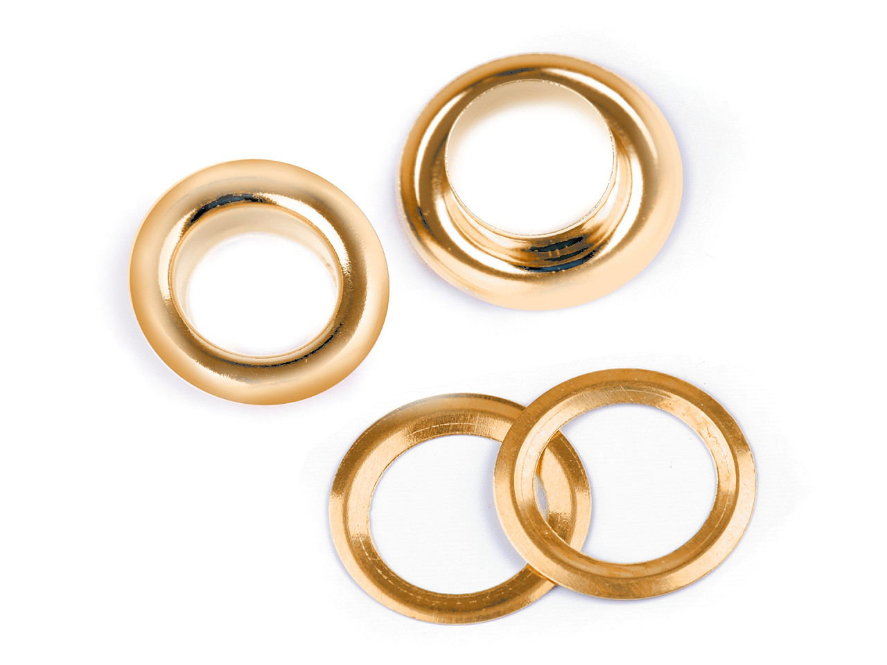 Ösen mit Scheibe innen Ø10 mm / außen Ø16 mm, Roségold, 50 Paar