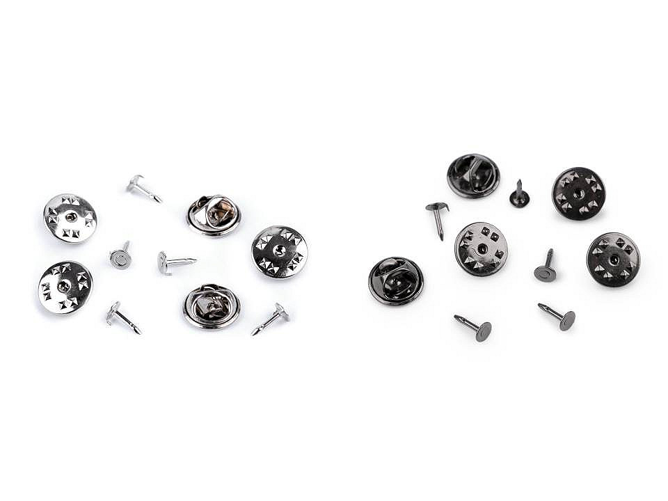 Odznakové zapínání / koncovka na odznak Ø11 mm, střední, 2 zlatá