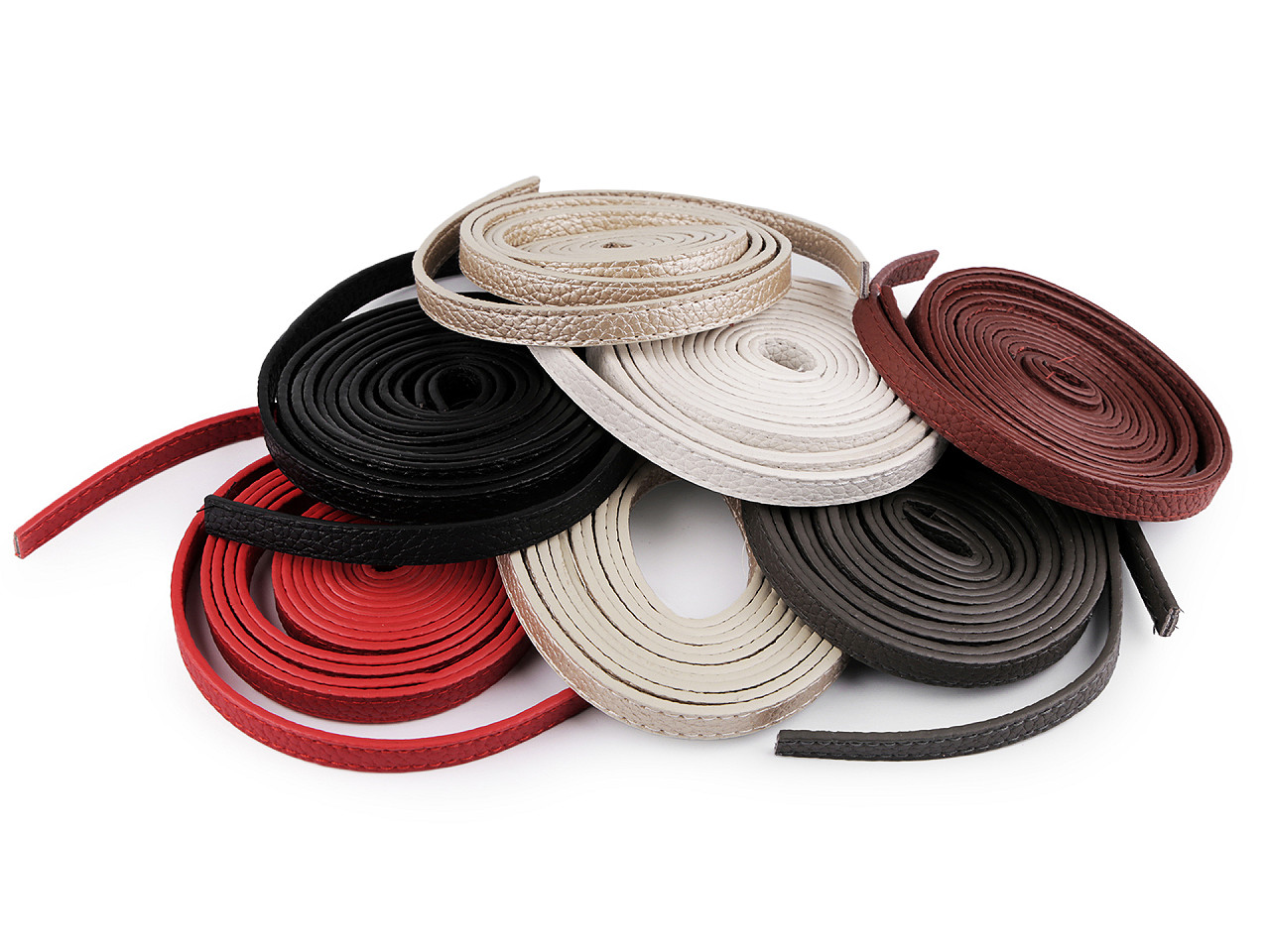 Ucha na tašky prošitá - polotovar, malé, 7 hnědá koňak