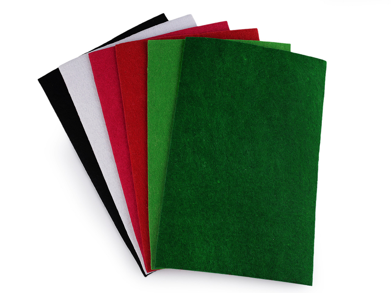 Látková dekorativní plsť / filc 20x30 cm, střední, 6 černá