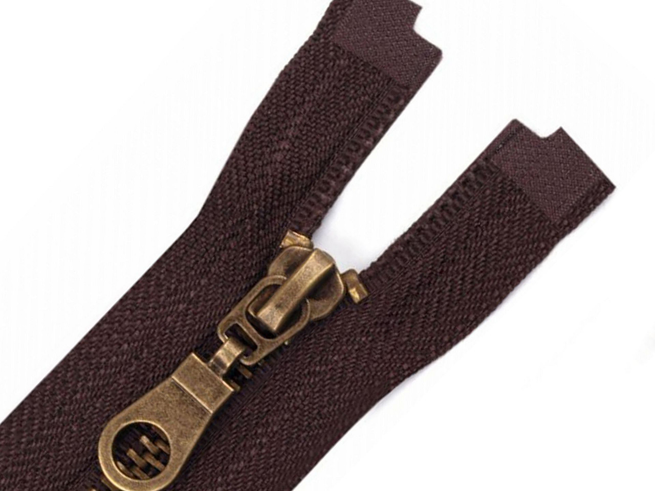 Koncovka na spirálový a kovový zip No 3; 5; 8; 10 horní, malé, 4 (5 mm) zlatá světlá