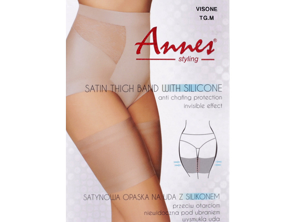 Self-adhesive anti-chafing thigh bands, M: 58 - 61 cm, visone, 1 box