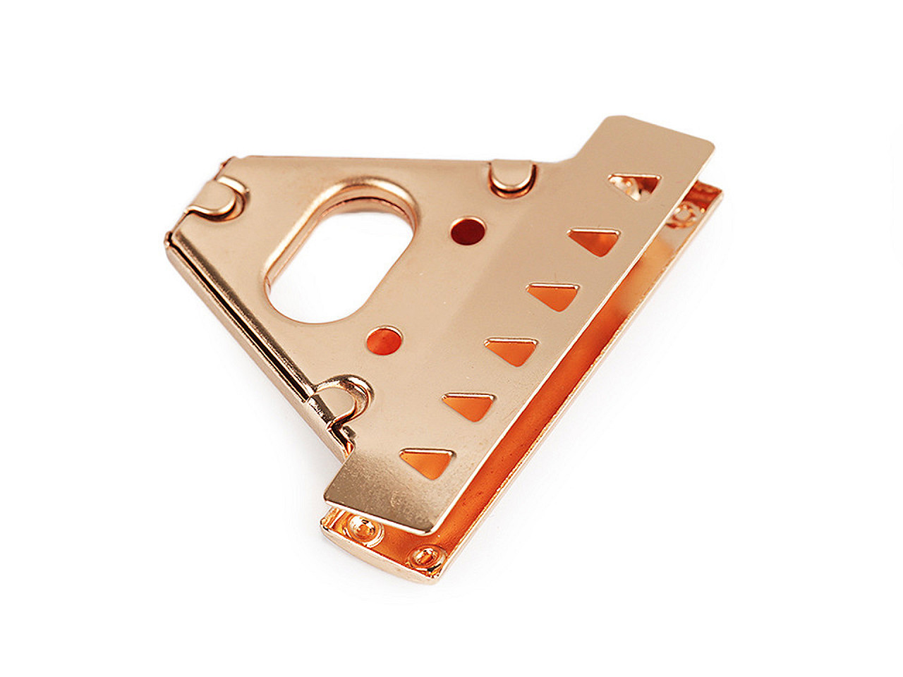 Sada zapínání na tašku 47x50 mm, střední, 1 růžové zlato
