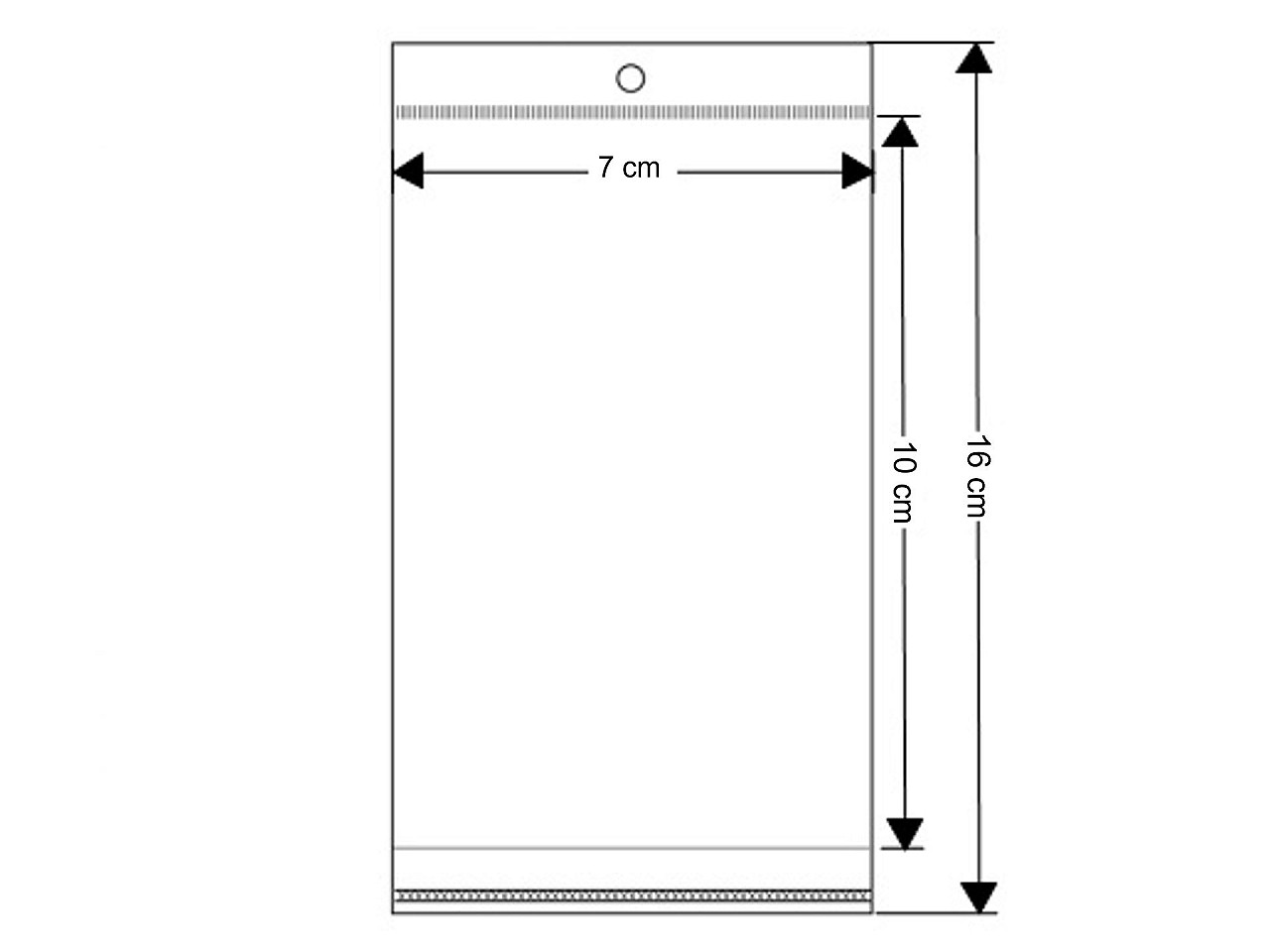 PP sáček s lepicí klopou 7x10 cm, velké, transparent