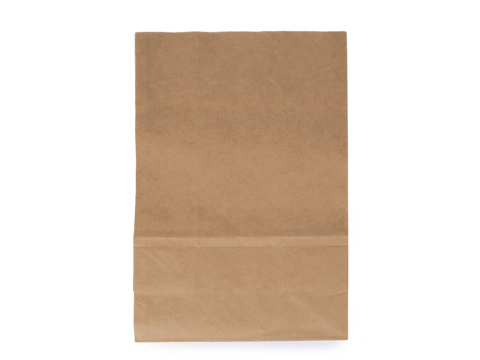 Paper bag, 15 x 28 x 9 cm, brown natural, 50 pcs