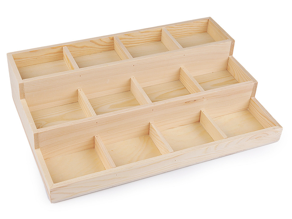 Drevené plato/organizér 3 poschodový 24x35,5 cm