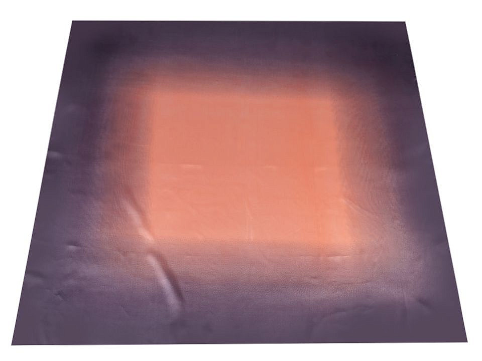 Rainbow satin scarf 90x90 cm, apricot, 1 pc