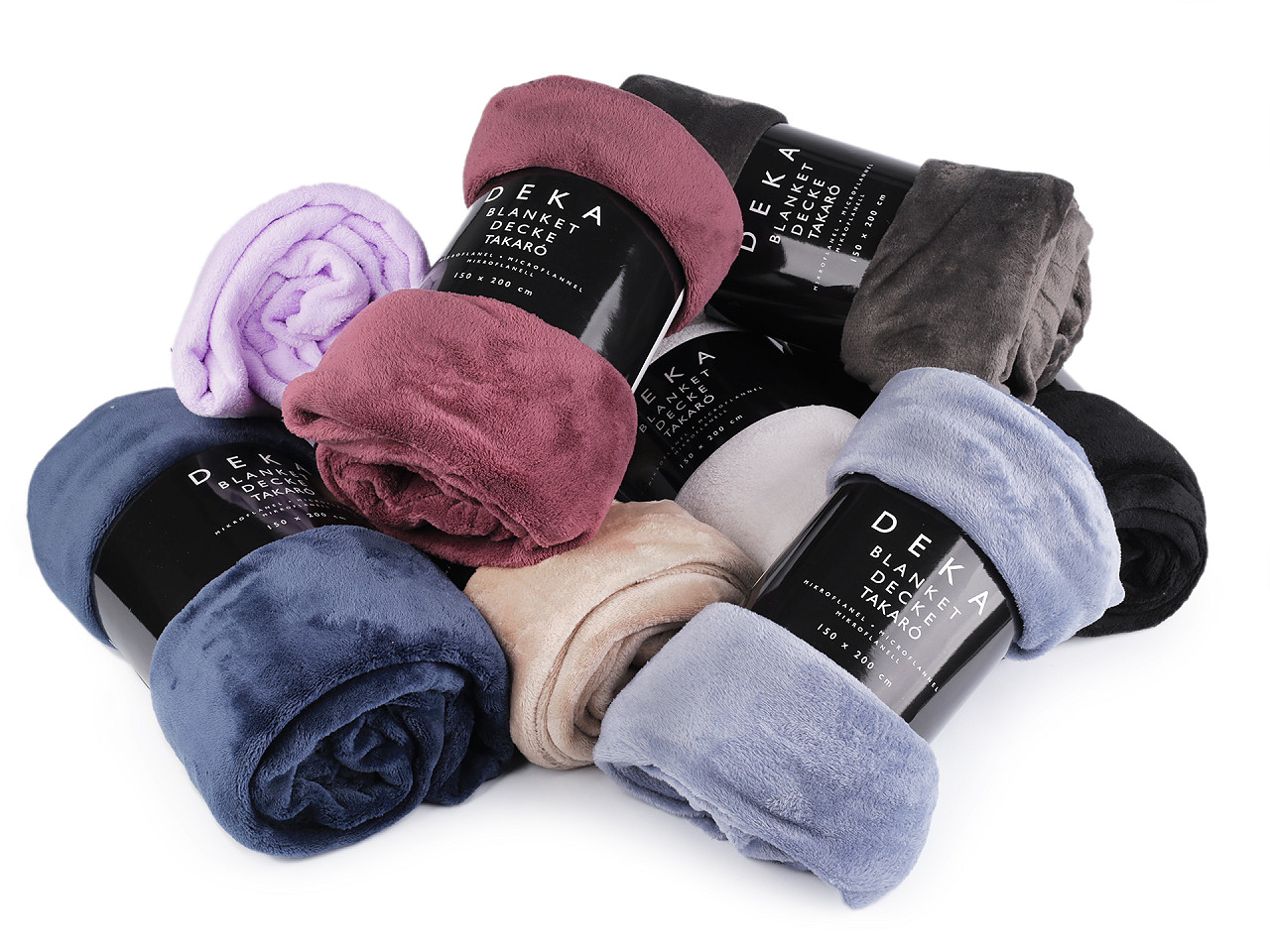 Deka mikroflanel 150x200 cm, střední, 39 hořčicová