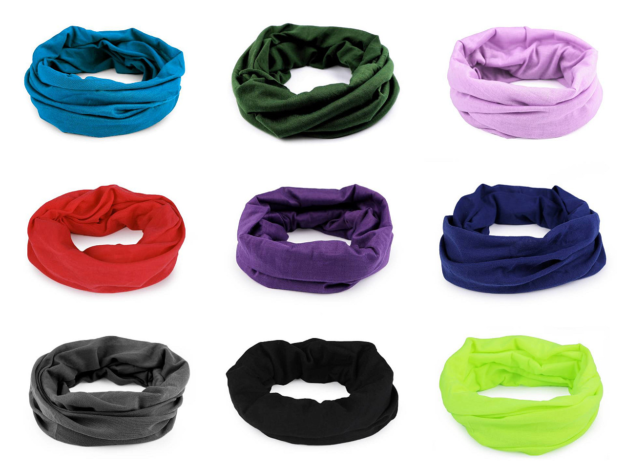 Multifunkční šátek pružný, bezešvý, jednobarevný, velké, 23 hnědá