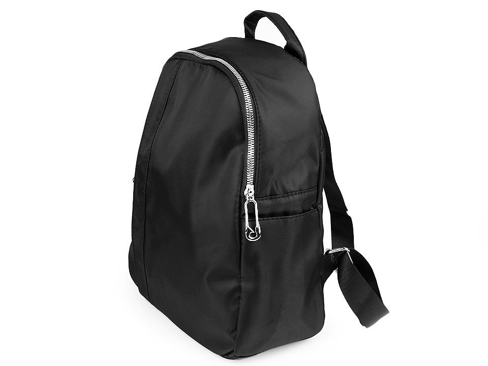 Rucksack mit Fächern einfarbig, schwarz, 1 Stk.