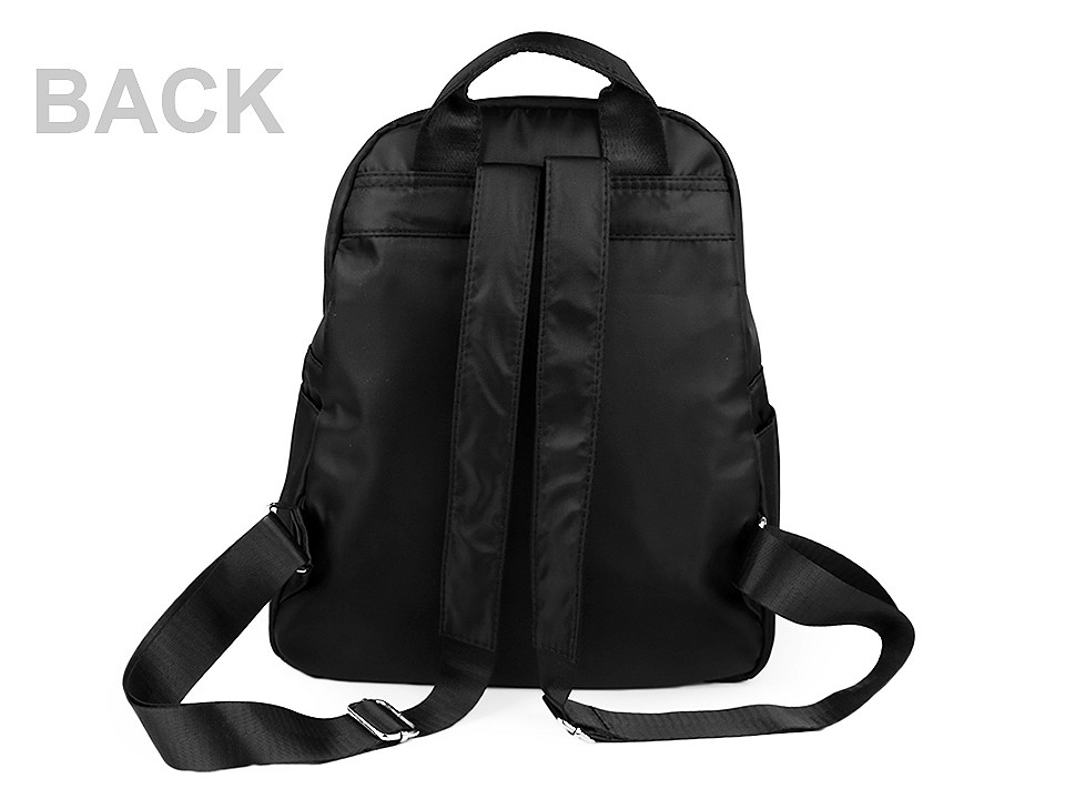 Rucksack mit Fächern einfarbig, schwarz, 1 Stk.