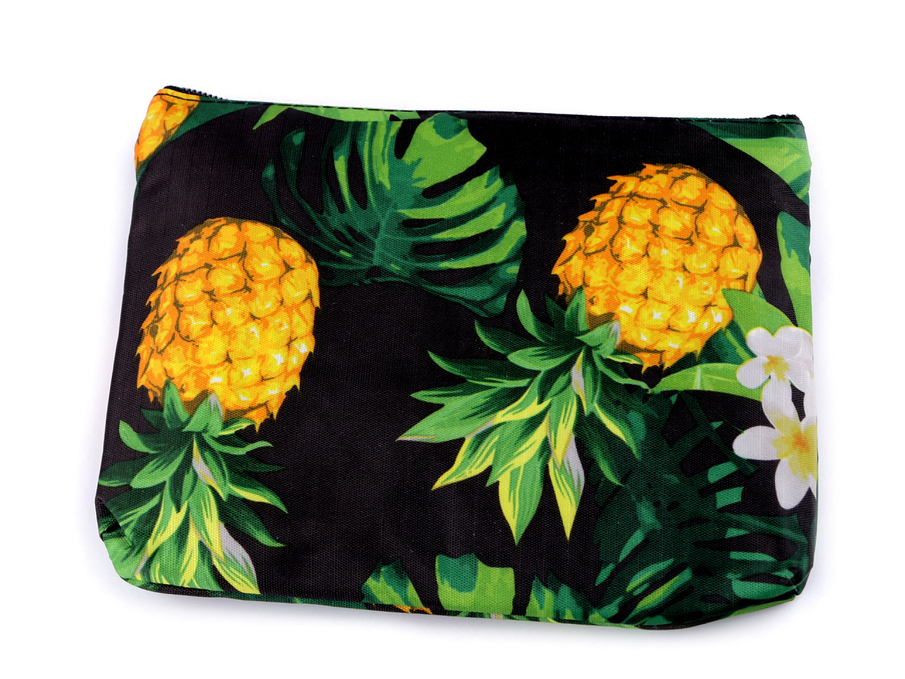 Skládací nákupní taška se zipem 39x40 cm, velké, 65 fialová ananas