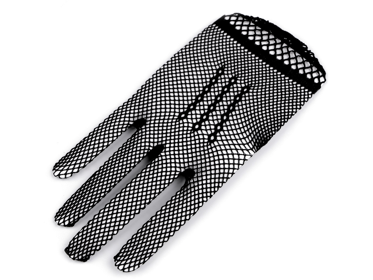 Mănuși de seară din plasă / gotice, negre, 1 pereche