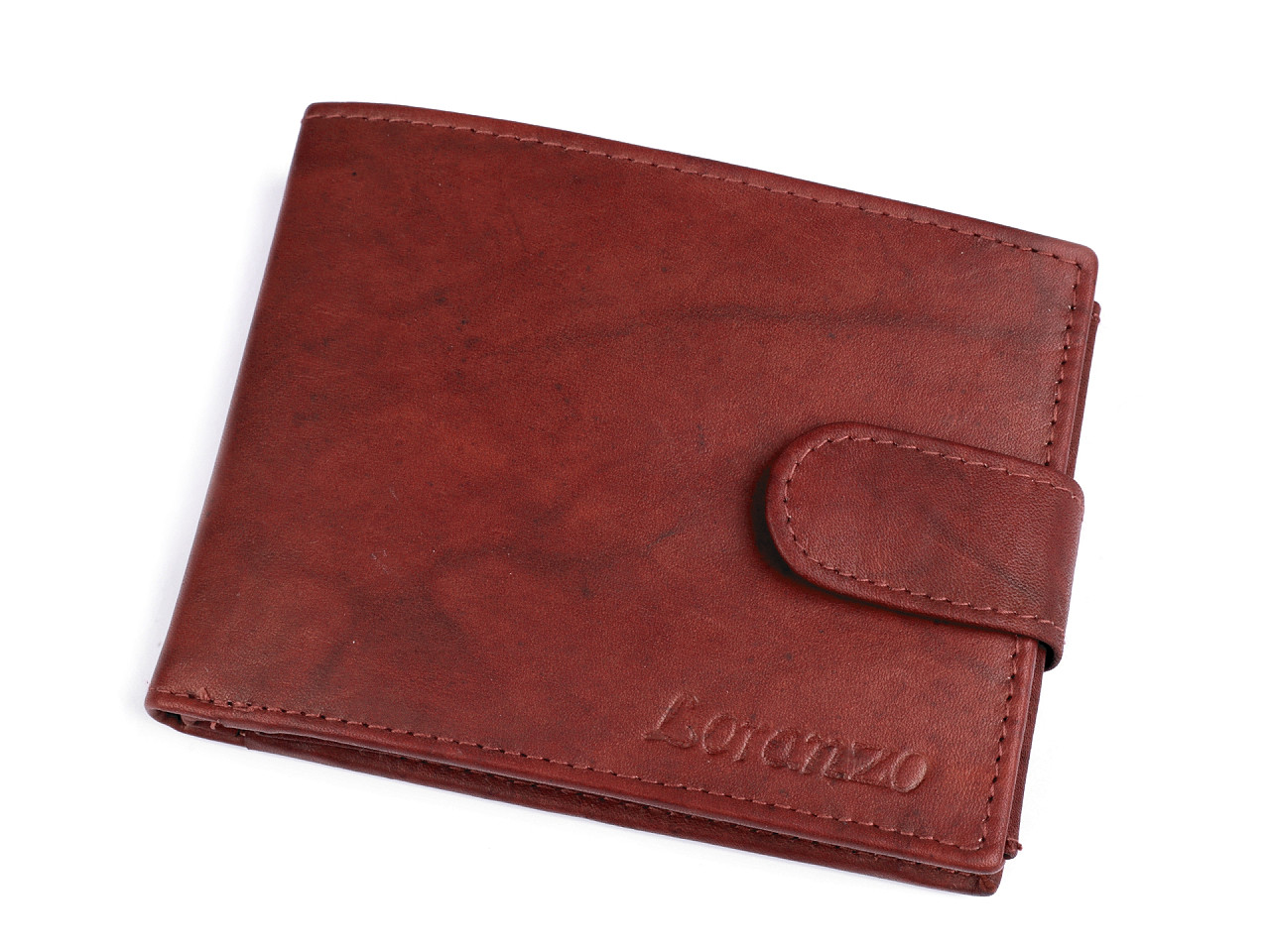 Pánská peněženka kožená, střední, 8 bordó sv.