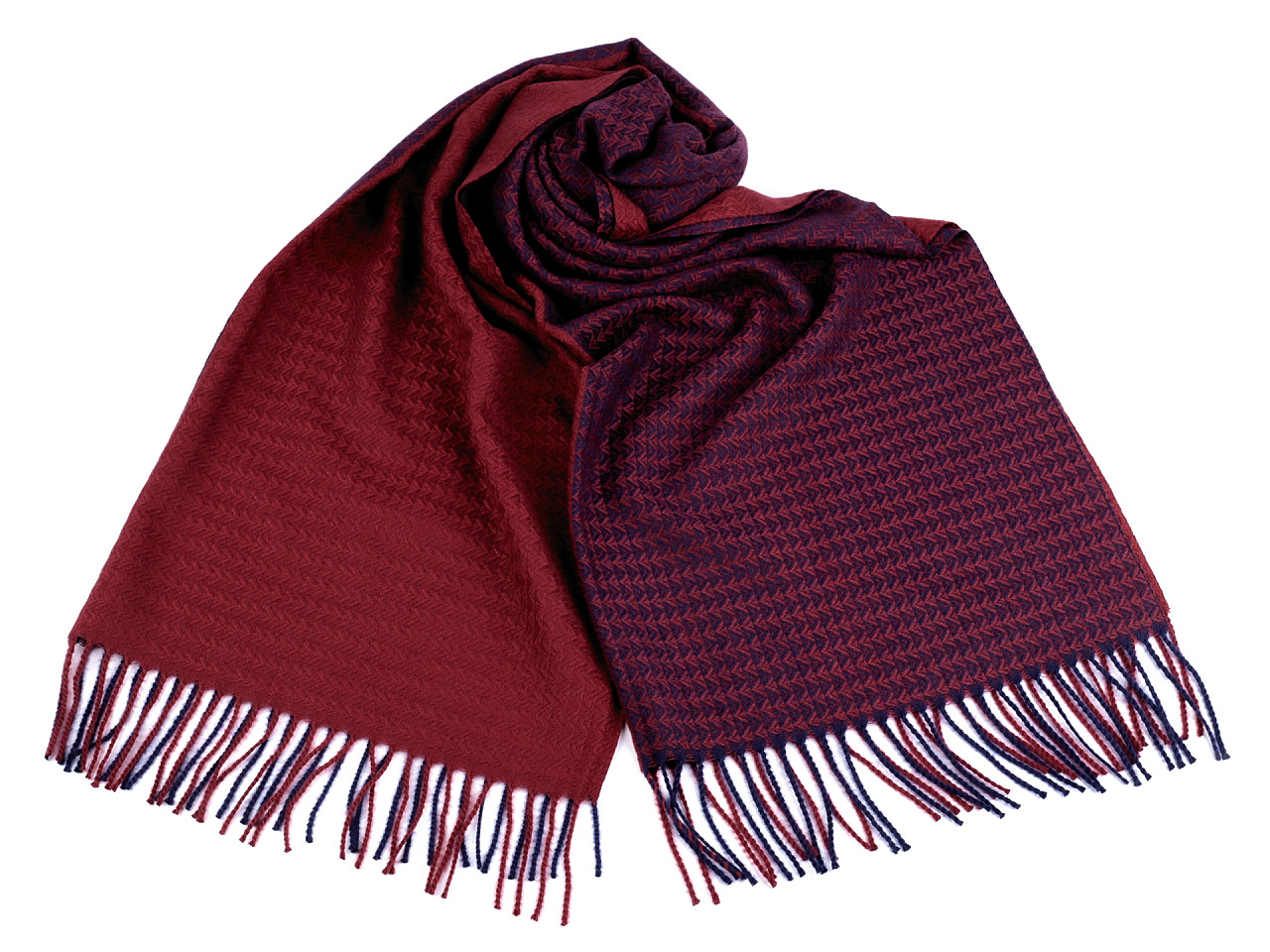 Zimní šála / pléd s třásněmi 65x180 cm, střední, 22 šedá černá