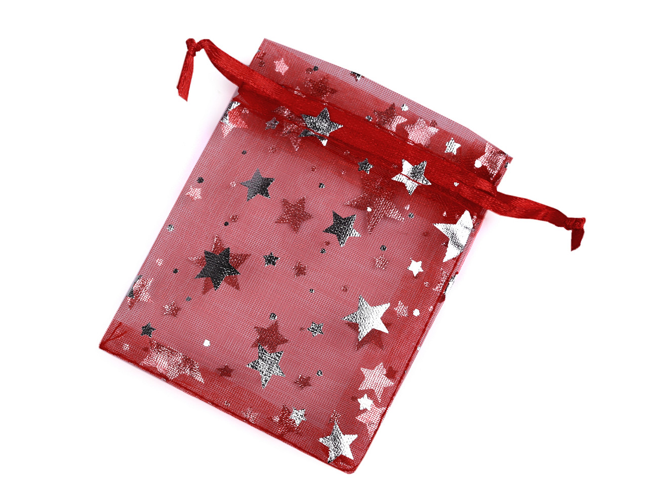 Darčekové vrecúško hviezda 7x8,5 cm organza