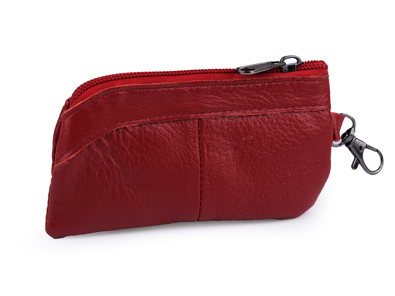 Breloc/portofel mic, din piele 7x13 cm, roșu, 1 buc
