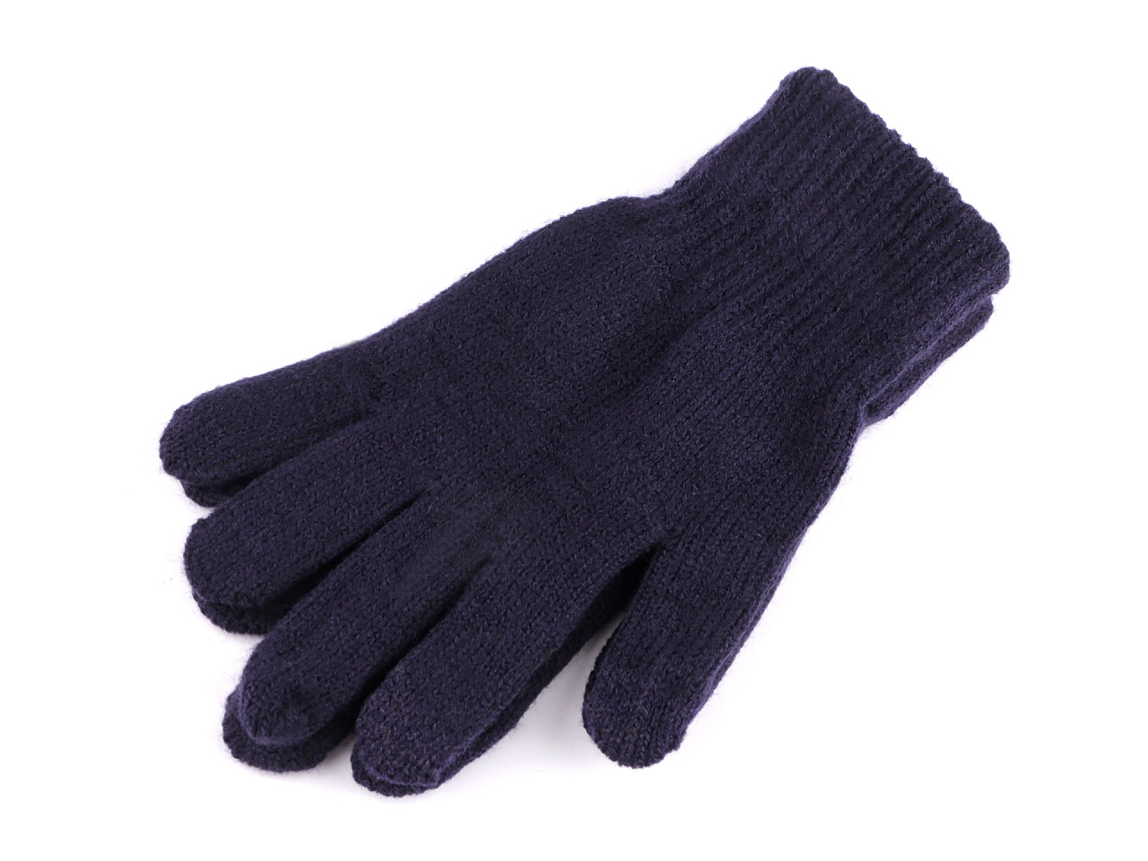 Mănuși tricotate pentru femei, albastru închis, 1 pereche