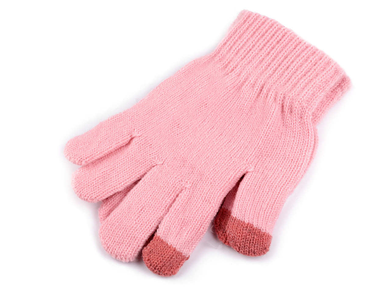 Gestrickte Damenhandschuhe, rosa, 1 Paar